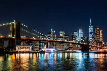 Fototapeta premium brooklyn bridge at night