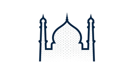 Fototapeta premium Islamic architecture silhouette, mosque design element, arabic arch