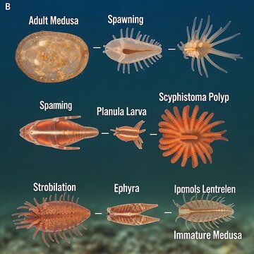 Jellyfish Life Cycle.