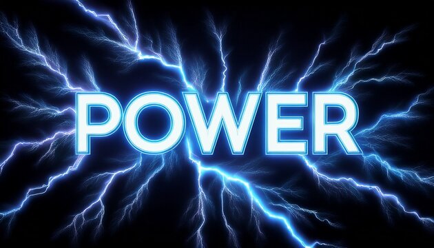 elegant power text effect electric thunder theme suitable for technology event