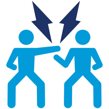 Duel blue combination icon