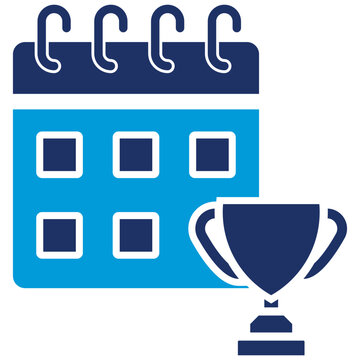 Schedule blue combination icon