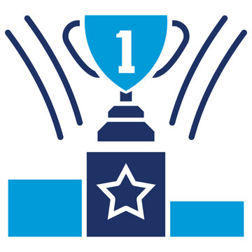 Pedestal blue combination icon