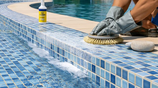 A pool tile and wall cleaning service.