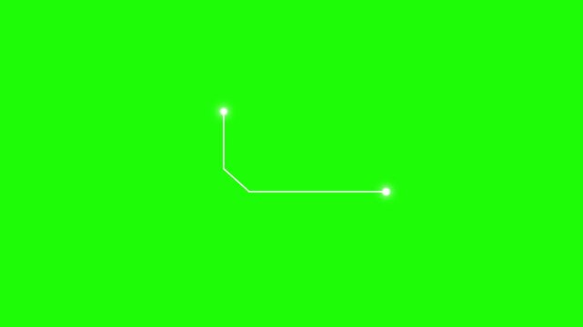 Animated of futuristic HUD callout text box animation on green background. Animated of scoreboard Hud motion graphics template.