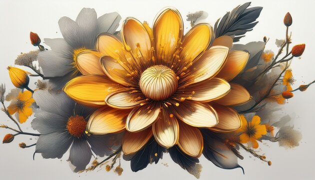 flower bomb white background