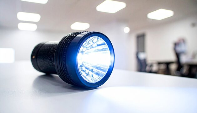 懐中電灯の光