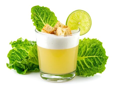 Caesar salad drink.