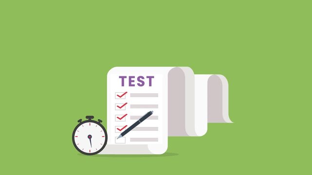 Test checklist clipboard with stopwatch