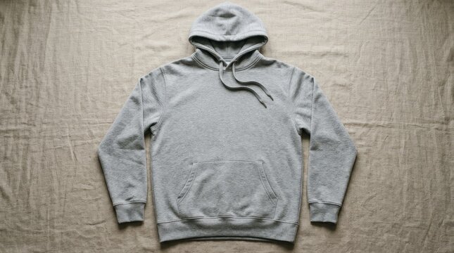Grey heather hoodie with fabric background