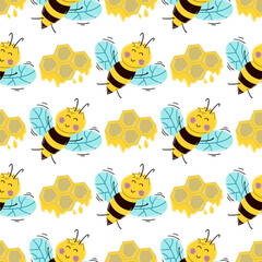 Obraz premium Seamless pattern. Spring print perfect for children's textile design, decor