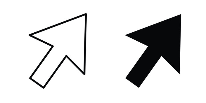 Mouse icon vector pack in black color. Editable icons.