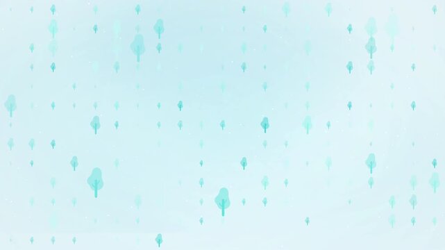 Eco friendly winter tree background seamless loop motion graphic