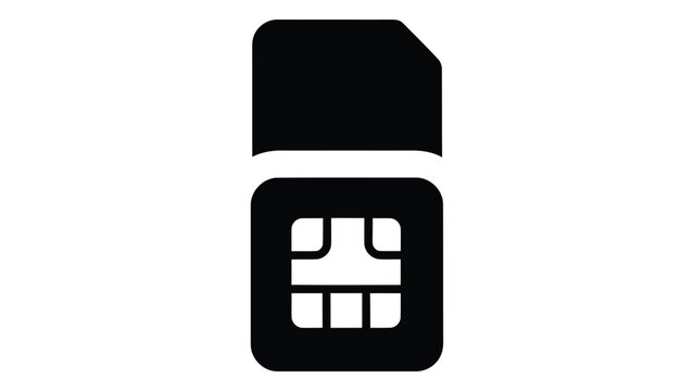 Sim card cutter tool icon, vector illustration of a mobile accessory used for resizing sim cards for different devices