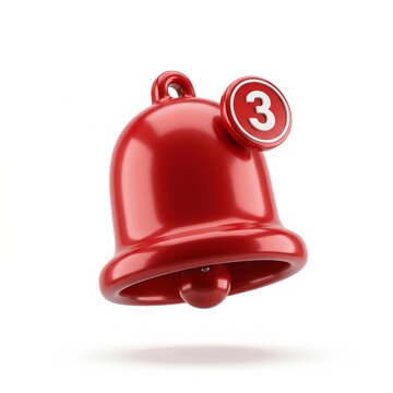 red bell on white background