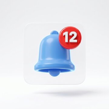 alarm bell icon on white background