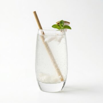 glass of water with mint