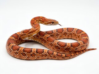 Obraz premium Copperhead snake coiled body.