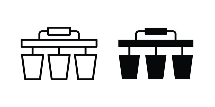 Water filtration icon vector pack in black color. Editable icons.