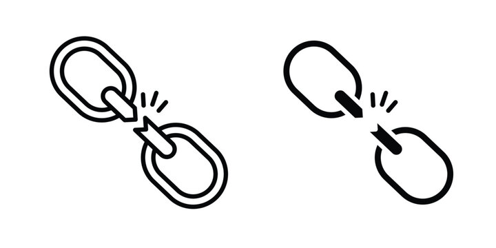 Weakness icon vector pack in black color. Editable icons.