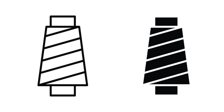 Yarn icon vector pack in black color. Editable icons.