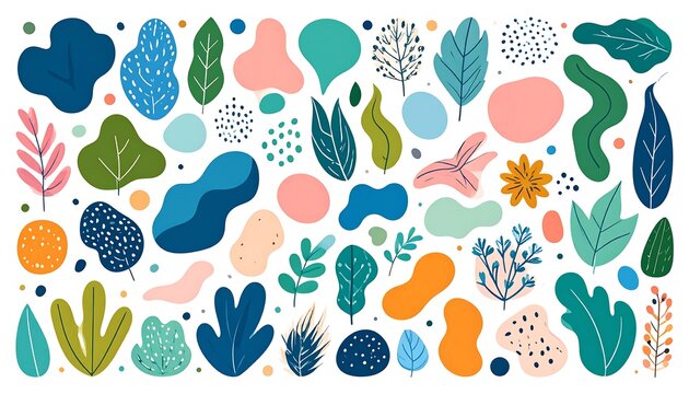 Abstract Leaves  Shapes.