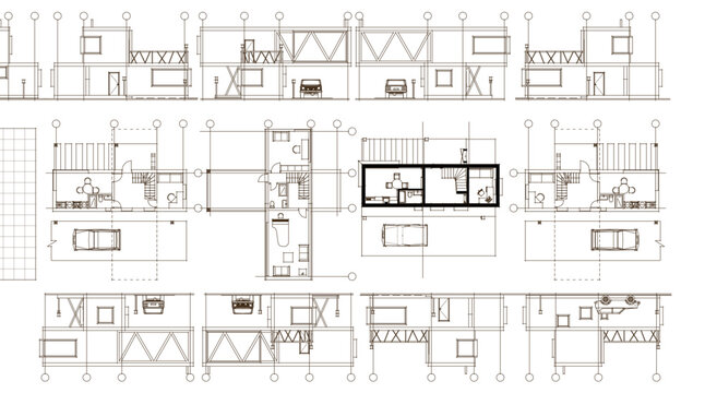 house plan sketch 3d illustration
