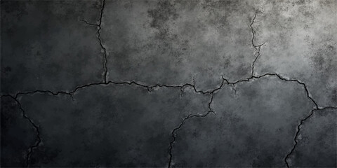 Aged grunge concrete surface featuring a dark cracked wall texture with vintage paper patterns and a moody atmosphere of gray smoke and dim light © Al Amin