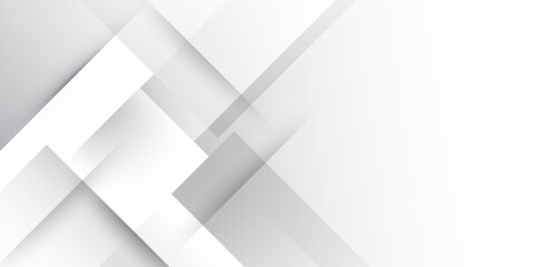 Fototapeta premium Abstract white and grey triangle overlay texture background. Modern elegant white gray banner background with creative design and shiny lines.Light gray striped abstract subtle vector background. 