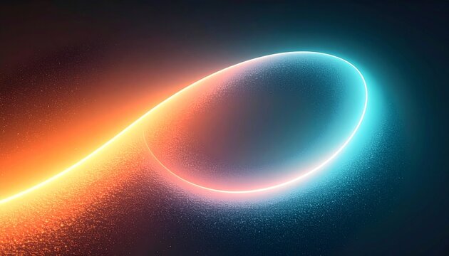cosmic energy flow abstract gradient light loop in dark space background