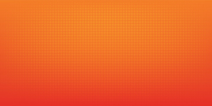 Abstract orange halftone background with circular dot pattern and vibrant gradient eps10