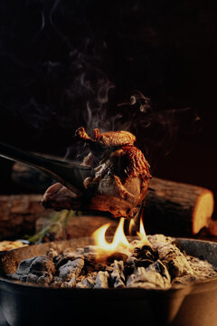 Pollo asado a las brasas