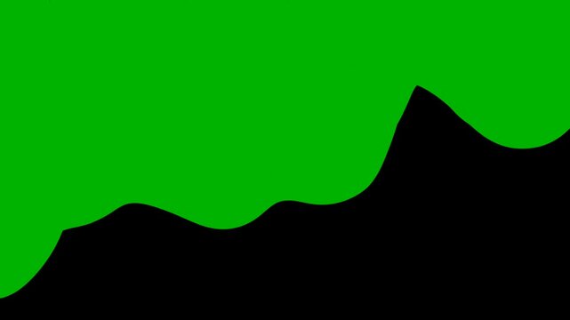 An animation or transition depicting green liquid or slime running down or covering the screen.