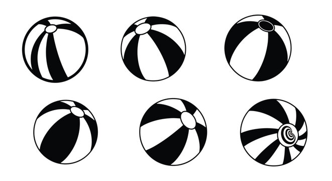 Black and white beach balls.