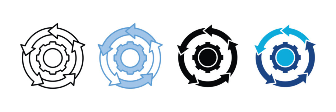 Iteration    Icon Set Multiple Style Collection
