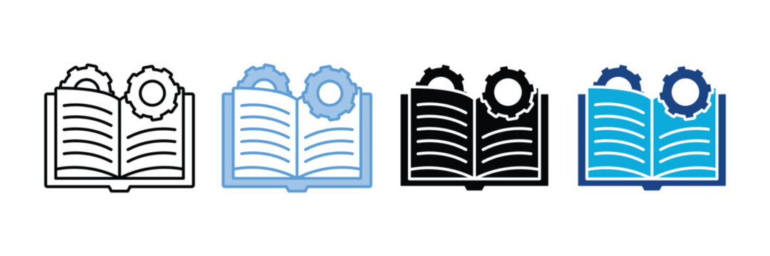 Continous Learning   Icon Set Multiple Style Collection