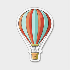 Fototapeta premium Colorful Hot Air Balloon Illustration