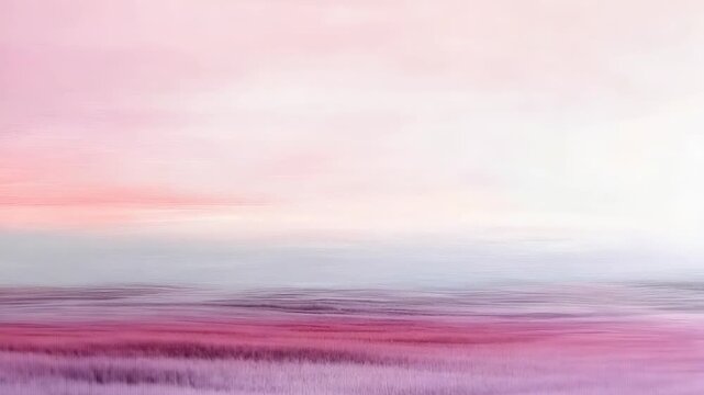 The sun rises over a vast pink landscape. Soft colors blend in the sky and ground. This moment captures nature&rsquo;s beauty at dawn. The clouds drift slowly above the horizon