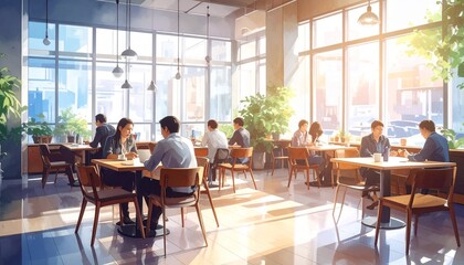 Fototapeta premium Café Social Workspace