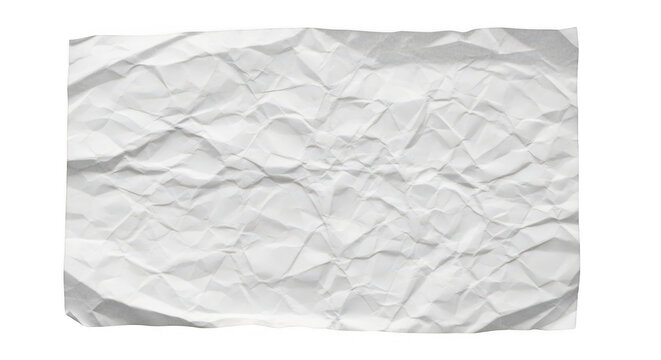Close-up texture of crumpled white fabric with creases and folds