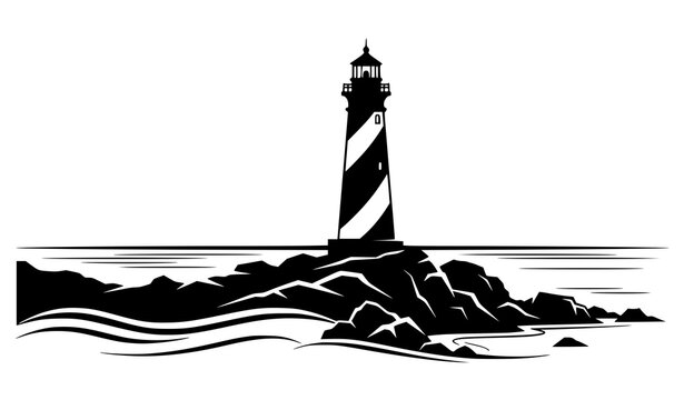 lighthouse on the sea
