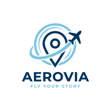 Aerovia Travel Company Logo Design.