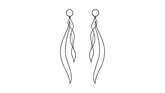Elegant silver leaf shaped earrings.