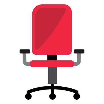 Red office chair clipart