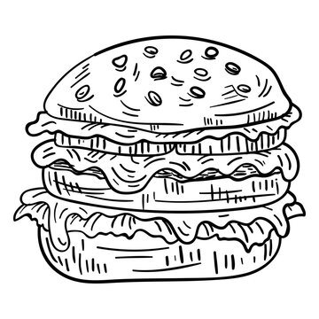 Double cheeseburger sketch