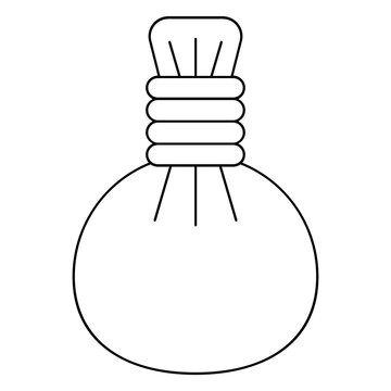 Herbal compress ball stroke icon