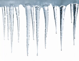Fototapeta premium icicle on white background