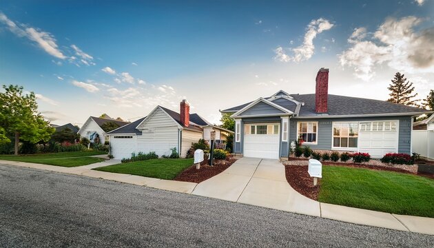 suburban house exterior with mailbox and curb appeal