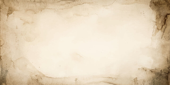 Antique aged parchment paper with a worn vintage grunge texture and stained sepia design on a blank ancient brown sheet for retro art backgrounds