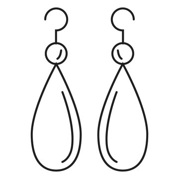 Drop dangle earrings icon